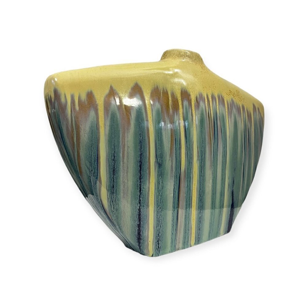 Large HD Design Narrow Neck Vase Cracked Pattern 10" - Picture 5 of 8